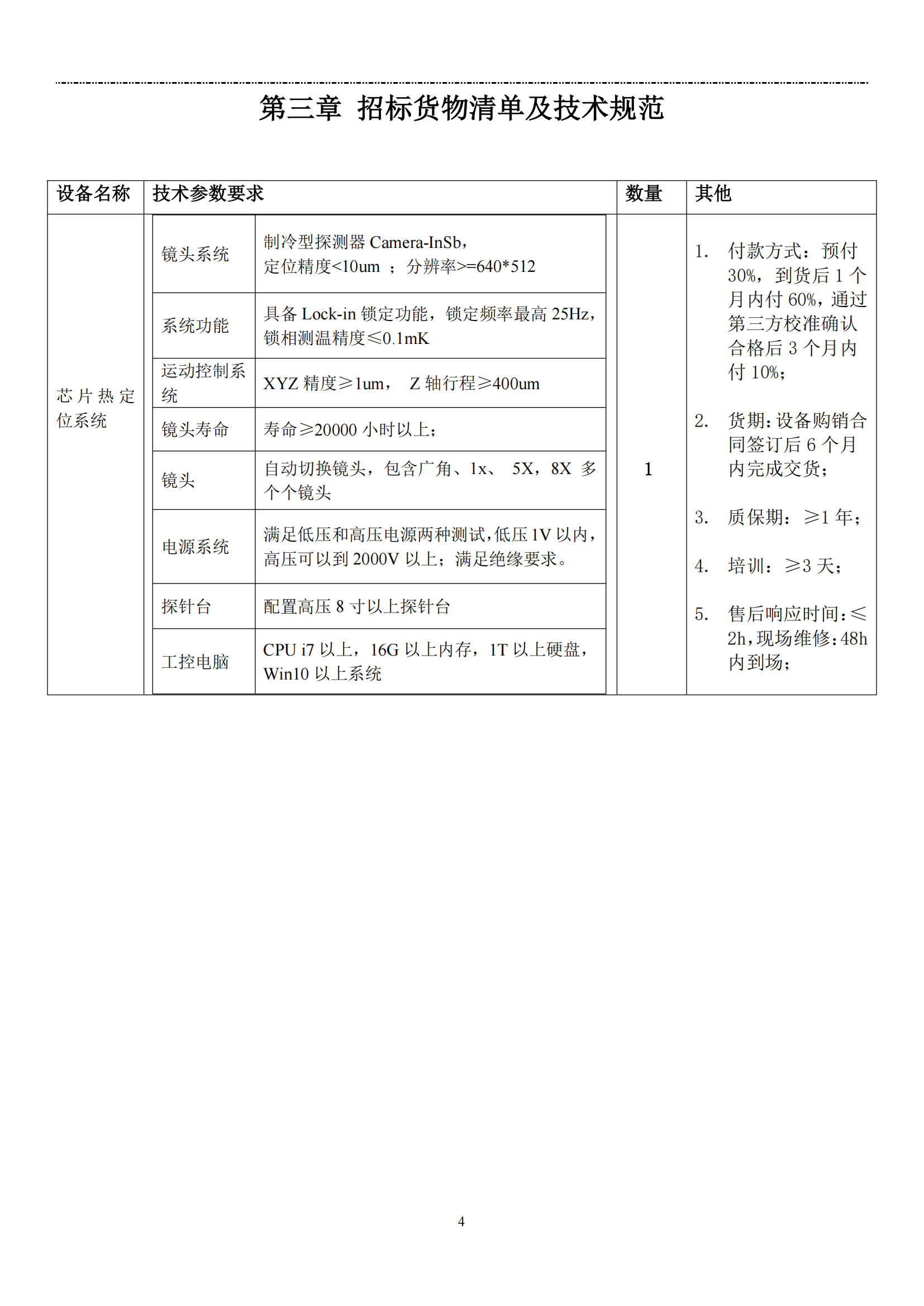 【美信检测招标文件】芯片热定位系统采购项目